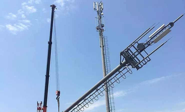 установка вышки сотовой связи