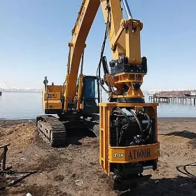 заглубление свай или труб вибровращателем