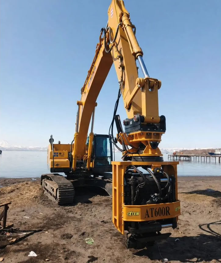 заглубление свай или труб вибровращателем
